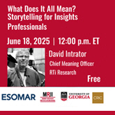 ESOMAR Webinar - Storytelling for Insight Professionals